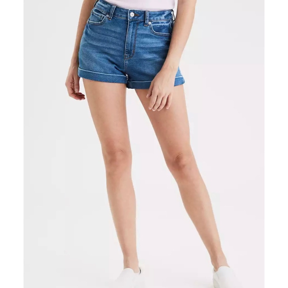 American Eagle Stretch Denim Mom Shorts